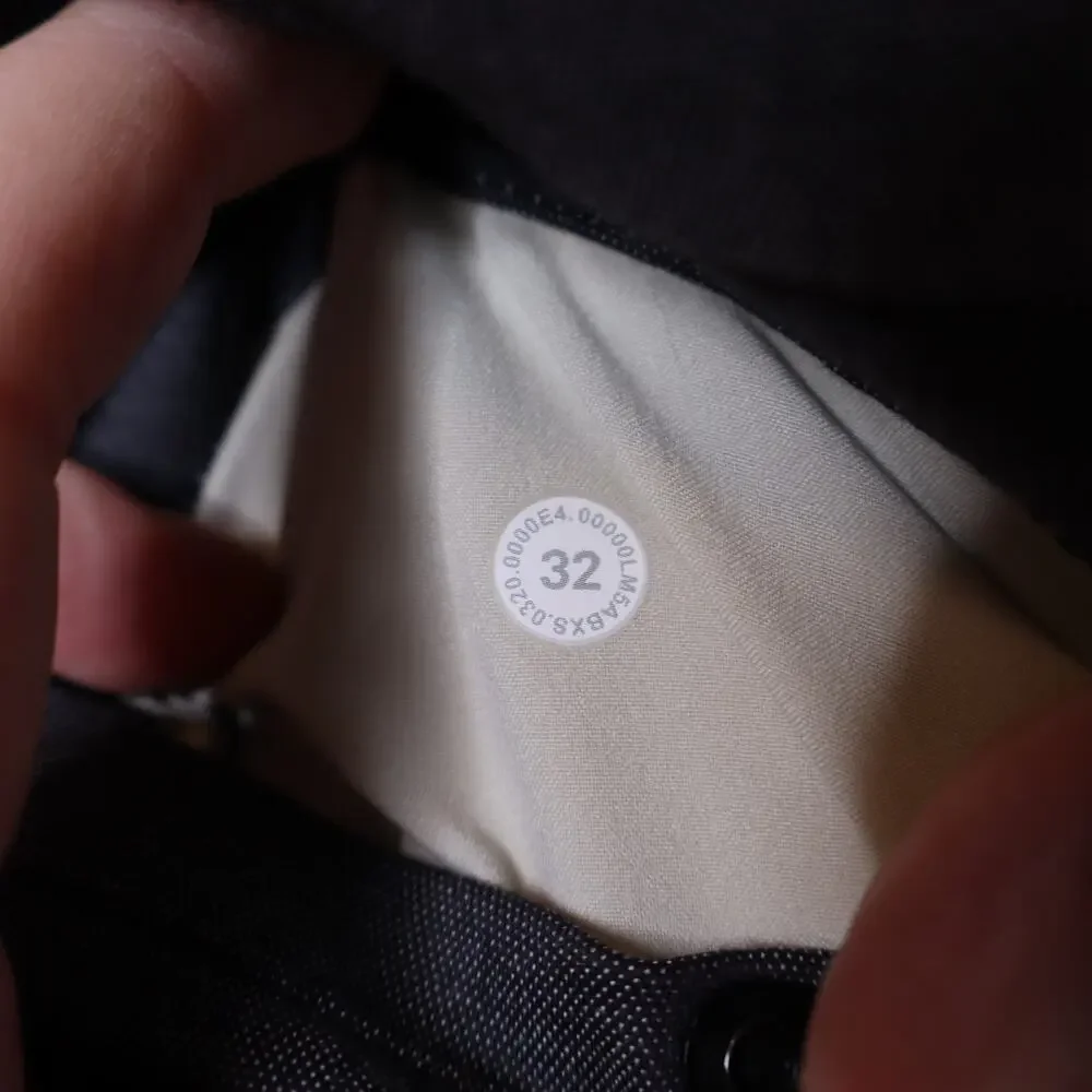 LULULEMON Commission Pant Slim Oxford Black White ABC Casual Men's 32/26.5